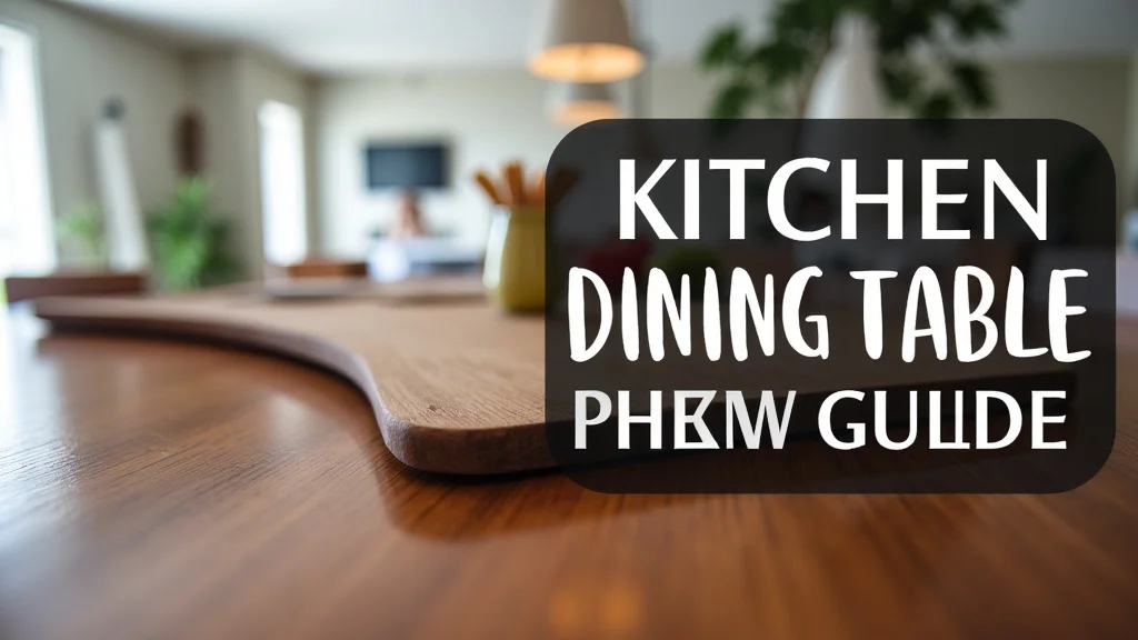 The image shows a modern kitchen dining table and chairs, illustrating options in a price guide.