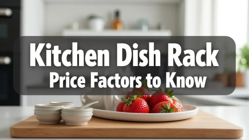 Kitchen Dish Rack Price Factors To Know The image shows a modern stainless steel dish rack, highlighting price factors for kitchen dish racks.