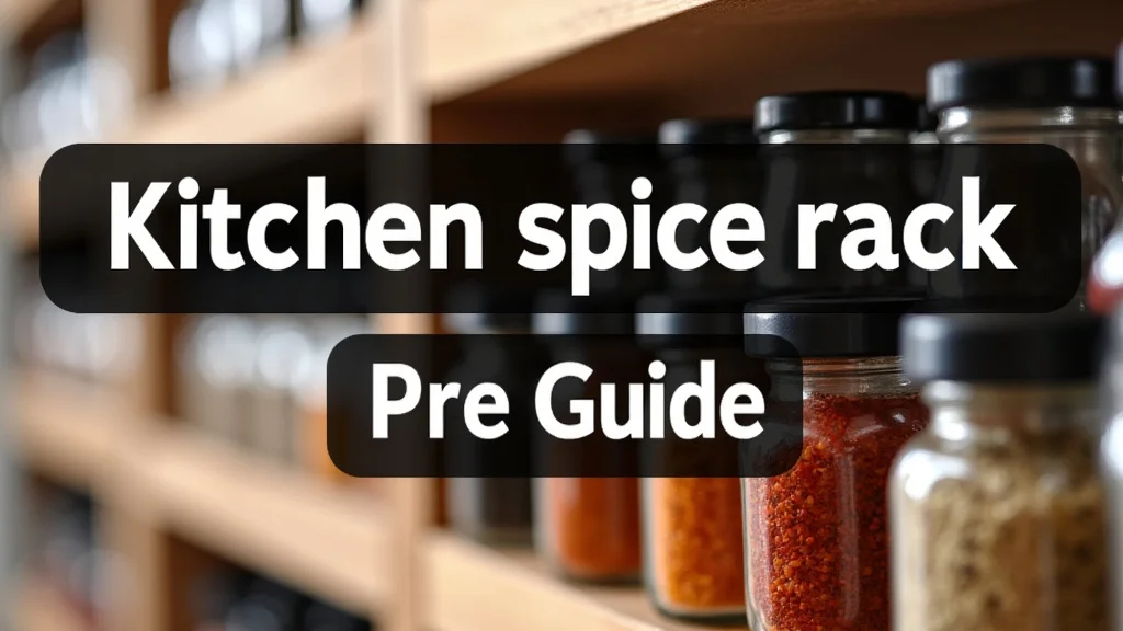Kitchen Spice Rack Price Guide The image shows a stylish wooden spice rack filled with various colorful spices, illustrating a kitchen spice rack price guide.