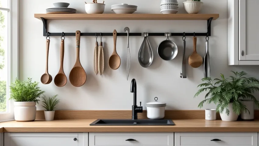 Kitchen Wall Mounted Rack Price Guide The image shows a kitchen wall mounted rack, illustrating options for a price guide.