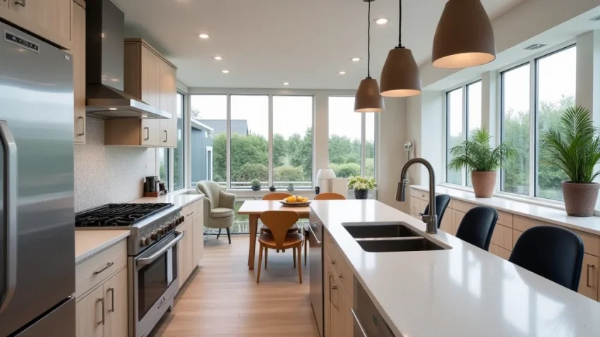 Styling Your Kitchen With Decorative Appliances The image shows a stylish kitchen counter featuring decorative appliances that enhance its overall look.
