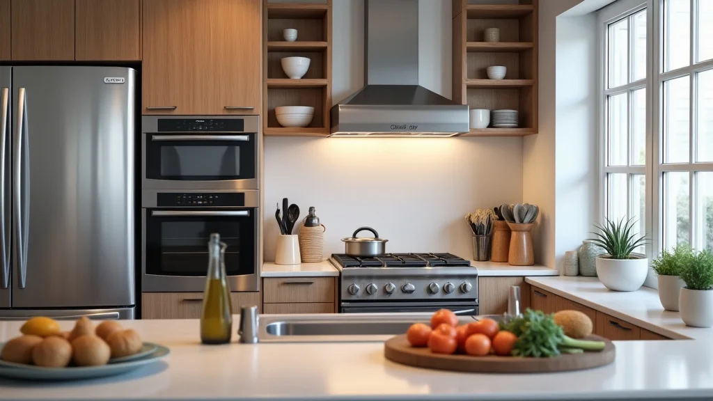 The image shows various kitchen display cabinets, illustrating different styles and materials that affect their price.
