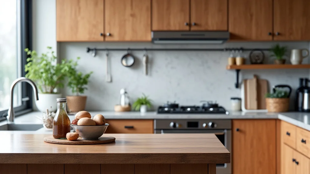 The image shows a variety of wooden kitchen cabinets, illustrating wooden kitchen cabinet price factors explained.